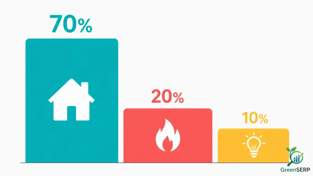 A bar chart illustrating the 702010 rule for a TikTok content calendar 70% core content, 20% trend adaptation, 10% experimentation.
